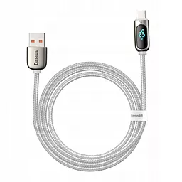 Кабель USB Baseus Display Fast Charging 40w 5a USB Type-C cable white (CATSK-02)