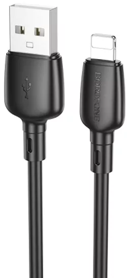 Кабель Borofone BX93 USB-A - Lightning 12w 2.4a 1м cable Black - фото 1