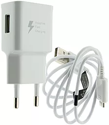 Мережевий зарядний пристрій WUW T19 18w QC2.0 USB-A + micro USB cable white