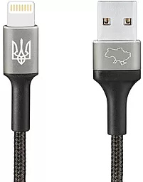Кабель Gelius Strong Ukraine GP-UCN002L USB-A - Lightning 12w 3a 1.2м cable Black - фото Кабель Gelius Strong Ukraine GP-UCN002L USB-A - Lightning 12w 3a 1.2м cable Black