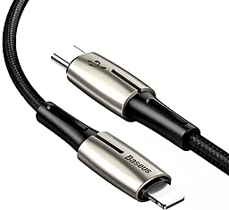 Кабель USB PD Baseus Waterdrop 18W 3A 1.3M USB Type-C - Lightning Cable Black (CATLRD-01) - миниатюра 3