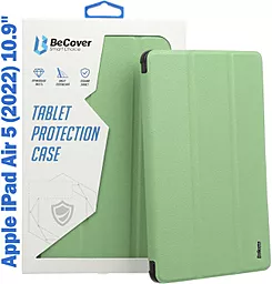 Чехол для планшета BeCover Direct Charge Pen с креплением Apple Pencil для Apple iPad Air 5 (2022) 10.9" Green (708777) - фото Чехол для планшета BeCover Direct Charge Pen с креплением Apple Pencil для Apple iPad Air 5 (2022) 10.9" Green (708777)