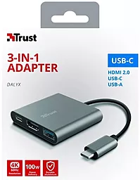 Мультипортовый USB Type-C хаб Trust Dalyx ALUMINIUM USB-C -> HDMI + USB Type-C + USB-A (23772_TRUST) - миниатюра 5