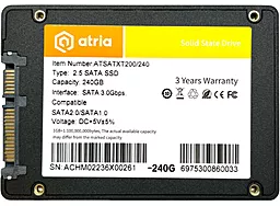Накопичувач SSD ATRIA XT200 240GB 2.5" SATA (ATSATXT200/240)
