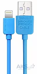 Кабель Remax Light USB-A - Lightning 12w 2.4a 2м cable Blue (RC-006i) - фото Кабель Remax Light USB-A - Lightning 12w 2.4a 2м cable Blue (RC-006i)