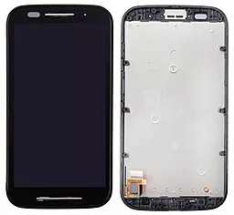 Дисплей Motorola Moto E 2014 (XT1021, XT1022, XT1025) с тачскрином и рамкой, Black