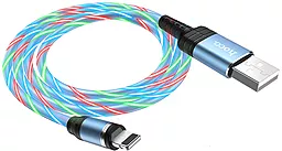 Кабель Hoco U90 Ingenious Streamer USB-A - Lightning 10w 1м cable Blue - фото Кабель Hoco U90 Ingenious Streamer USB-A - Lightning 10w 1м cable Blue