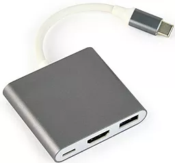 Видео переходник (адаптер) Cablexpert USB Type-C - HDMI Gray (A-CM-HDMIF-02-SG)