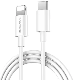 Кабель Borofone BX36 USB Type-C - Lightning 18w 3a 1м PD сable White - фото Кабель Borofone BX36 USB Type-C - Lightning 18w 3a 1м PD сable White
