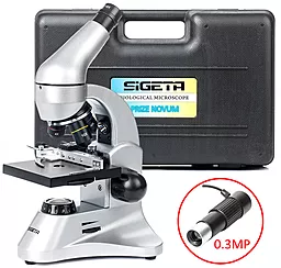 Мікроскоп SIGETA PRIZE NOVUM 20x-1280x з камерою 0.3Mp (в кейсі) - фото Мікроскоп SIGETA PRIZE NOVUM 20x-1280x з камерою 0.3Mp (в кейсі)