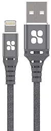 Кабель Promate USB-A - Lightning 12w 2.4a 1.2м cable Grey - фото Кабель Promate USB-A - Lightning 12w 2.4a 1.2м cable Grey
