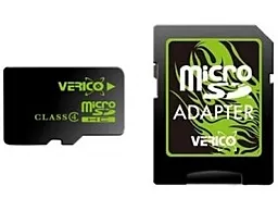 Карта памяти Verico microSDHC 8GB Class 4 + SD-адаптер (VFE1-08G-V1E)
