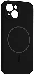{"ru": "Чехол", "uk": "Чохол"} Silicone Case Full Camera Fine Ring MagSafe для Apple iPhone 15  Black