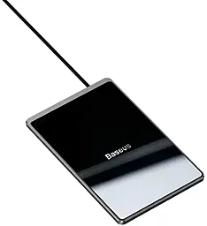Беспроводное (индукционное) зарядное устройство Baseus Card Ultra-thin 15W with USB cable Black (WX01B-01) - миниатюра 2