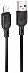 Кабель Borofone BX113 Silicone USB-A - Lightning 12w 2.4a 2м cable Black - фото Кабель Borofone BX113 Silicone USB-A - Lightning 12w 2.4a 2м cable Black