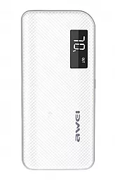 Повербанк Awei P76K LCD 10000 mAh White - фото Повербанк Awei P76K LCD 10000 mAh White