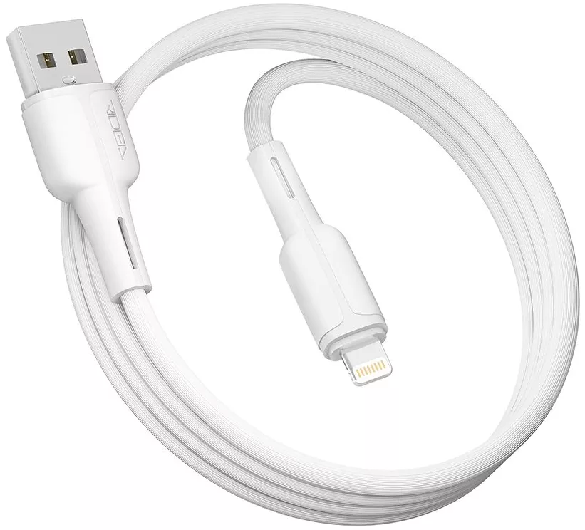 Кабель Ridea RC-M131 Prima USB-A - Lightning 12w 2.4a 1м cable White - фото 1