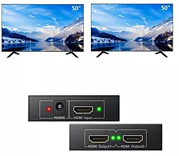 Видео сплиттер HDMI 1x2 v1.4 4k 30hz black Dynamode - миниатюра 6 Видео сплиттер HDMI 1x2 v1.4 4k 30hz black Dynamode - миниатюра 6