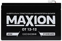 Аккумуляторная батарея Maxion 12V 12Ah AGM (M-OT12-12)