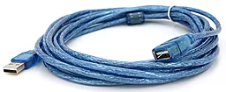 Кабель (шлейф) EasyLife USB 2.0 AM/AF 5м с ферритовым фильтром синий (YT-AM / AF-5.0TBL) - фото Кабель (шлейф) EasyLife USB 2.0 AM/AF 5м с ферритовым фильтром синий (YT-AM / AF-5.0TBL)