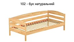 Кровать деревянная Нота Плюс, Щит 80х190, Усиленный (ламели через 2,5см), 102 (бук натуральный) - миниатюра 3