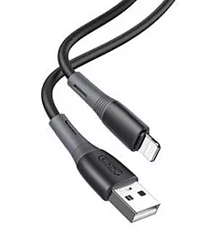 Кабель XO NB225 Silicone Two-Color USB-A - Lightning 12w 2.4a 1м cable Black