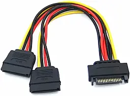 Шлейф (Кабель) EasyLife SATA - 2xSATA М/М 0.15м чорний - фото Шлейф (Кабель) EasyLife SATA - 2xSATA М/М 0.15м чорний