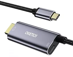 Видеокабель Choetech USB Type-C - HDMI v2.0 4k 60hz USB Type-C female 60w port 1.8m gray (XCH-M180GY)
