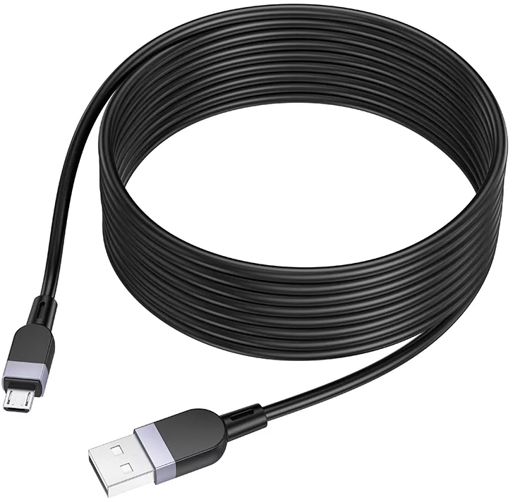 Кабель Hoco X109 USB-A - micro USB 12w 2.4a 3м cable Black - фото 3