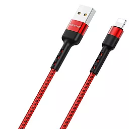 Кабель Borofone BX34 Advantage USB-A - Lightning 12w 2.4a 1м cable Red - фото Кабель Borofone BX34 Advantage USB-A - Lightning 12w 2.4a 1м cable Red