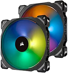 Комплект з 2х вентиляторів Corsair ML140 Pro RGB (CO-9050078-WW)