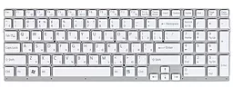 Клавиатура для ноутбука Sony VPC-EH series без рамки белая