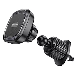 Держатель магнитный Borofone BH96 NT Ice magnetic (air outlet) Black - фото Держатель магнитный Borofone BH96 NT Ice magnetic (air outlet) Black