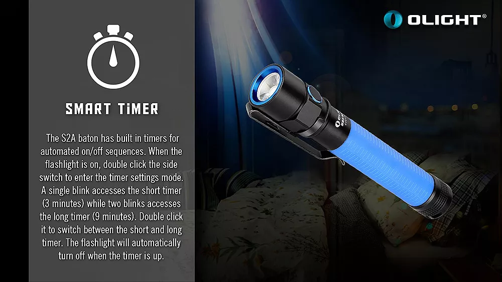 Ліхтарик Olight S2A Baton Grey - фото 14