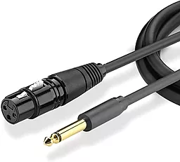 Аудио кабель Ugreen AV131 Jack 6.35мм to XLR M/F 1 м cable black (20717) - фото Аудио кабель Ugreen AV131 Jack 6.35мм to XLR M/F 1 м cable black (20717)