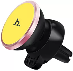 Тримач магнітний Hoco CA3 Outlet Magnetic Black / Yellow - фото Тримач магнітний Hoco CA3 Outlet Magnetic Black / Yellow