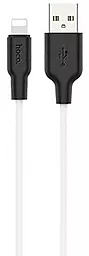 Кабель Hoco X21 Plus Silicone USB-A - Lightning 12w 2.4a 0.25м cable Black/White - мініатюра 3 Кабель Hoco X21 Plus Silicone USB-A - Lightning 12w 2.4a 0.25м cable Black/White - мініатюра 3