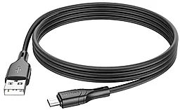 Кабель USB Borofone BX99 silicone 12w 2.4a micro USB cable black - миниатюра 3