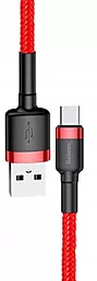 Кабель USB Baseus Cafule 3A USB Type-C Cable Red (CATKLF-B09) - миниатюра 2