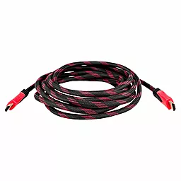 Відеокабель HDMI 1.4V 4.5m (LP2768) чорний з червоним Logicpower - фото Відеокабель HDMI 1.4V 4.5m (LP2768) чорний з червоним Logicpower