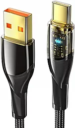 Кабель Essager Interstellar Transparent USB-A - Type-C 100w 7a 1м cable Black (EXCT-XJ01-P) - фото Кабель Essager Interstellar Transparent USB-A - Type-C 100w 7a 1м cable Black (EXCT-XJ01-P)