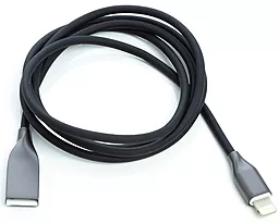 Кабель PowerPlant USB-A - Lightning 12w 2.4a 1м cable Black (CA911790) - мініатюра 2 Кабель PowerPlant USB-A - Lightning 12w 2.4a 1м cable Black (CA911790) - мініатюра 2