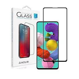 Защитное стекло ACCLAB Full Glue Samsung A715 Galaxy A71  Black (1283126508622)