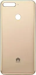 Задняя крышка корпуса Huawei Y6 2018 с логотипом "Huawei" Original Gold - фото Задняя крышка корпуса Huawei Y6 2018 с логотипом "Huawei" Original Gold