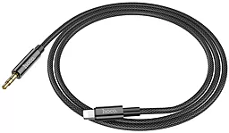 Аудіо кабель Hoco UPA19 Aux mini Jack 3.5 mm - Lightning M/M Cable 1 м black - мініатюра 3
