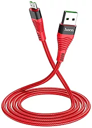 Кабель USB Hoco U53 Flash 4A micro USB Cable  Red - миниатюра 4