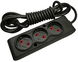 Мережевий фільтр (подовжувач) Tecco 4000w 16a 5м 3 розетки чорний (8681277843310) - фото Мережевий фільтр (подовжувач) Tecco 4000w 16a 5м 3 розетки чорний (8681277843310)