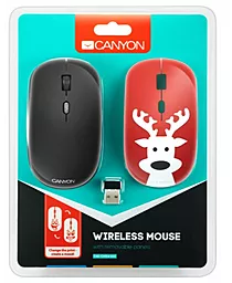 Комп'ютерна мишка Canyon Black/Red Deer USB (CND-CMSW401DR)
