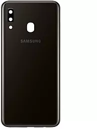 Задня кришка корпусу Samsung Galaxy A20 2019 A205 зі склом камери Black