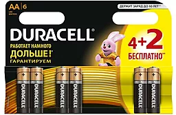 Батарейки Duracell LR06 / AA MN1500 4+2шт - фото Батарейки Duracell LR06 / AA MN1500 4+2шт
